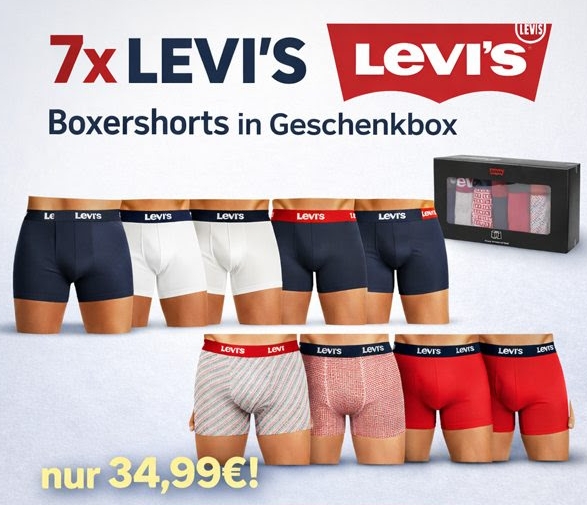 Levi's: Boxer im 7er-Pack für 34,99 Euro frei Haus