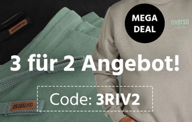 Riverso: 3 Artikel zum Preis von 2 bei Denimfy