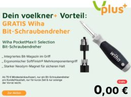 Gratis: Wiha PocketMax Schraubendreher ab 79 Euro Warenwert