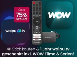 Waipu.tv: Jahrespaket „Perfect Plus“ mit 4K-Stick für zusammen 64,98 Euro