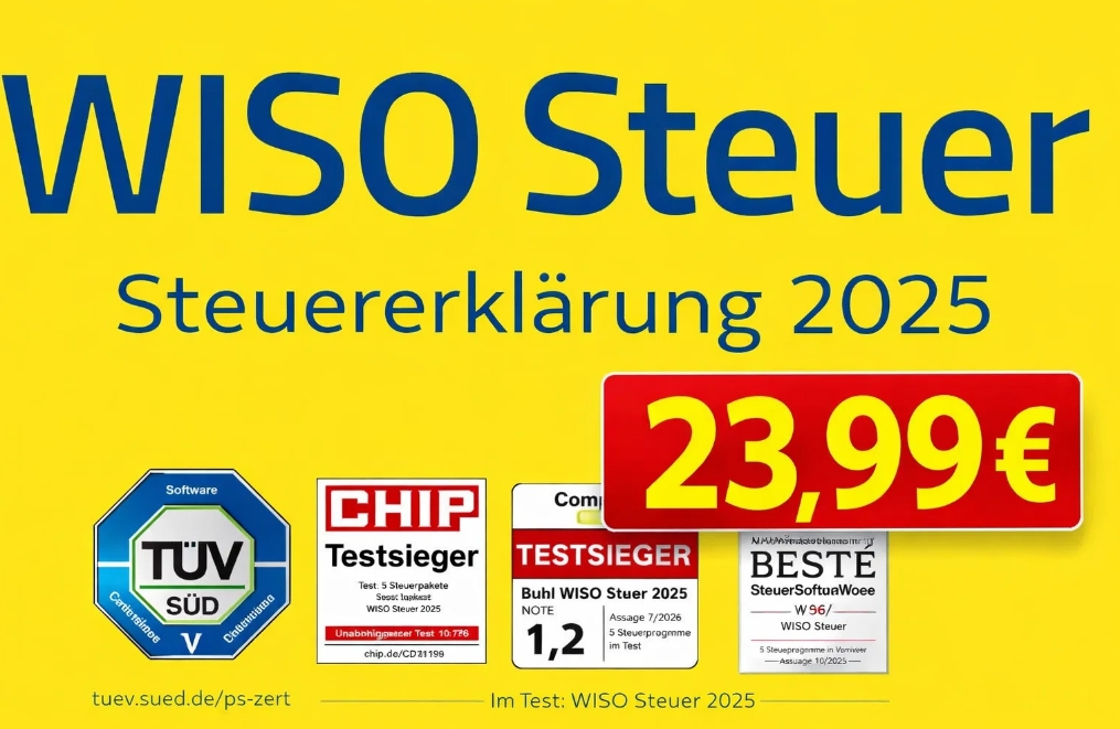 Amazon: "WISO Steuer 2026" zum Bestpreis von 23,99 Euro