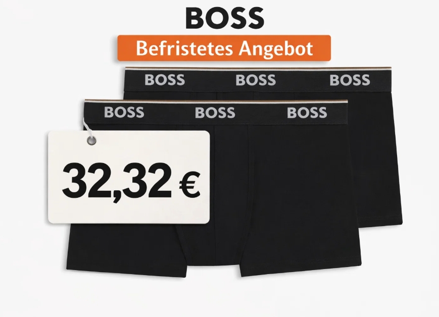 Boss: Boxer im Dreierpack für 23,32 Euro