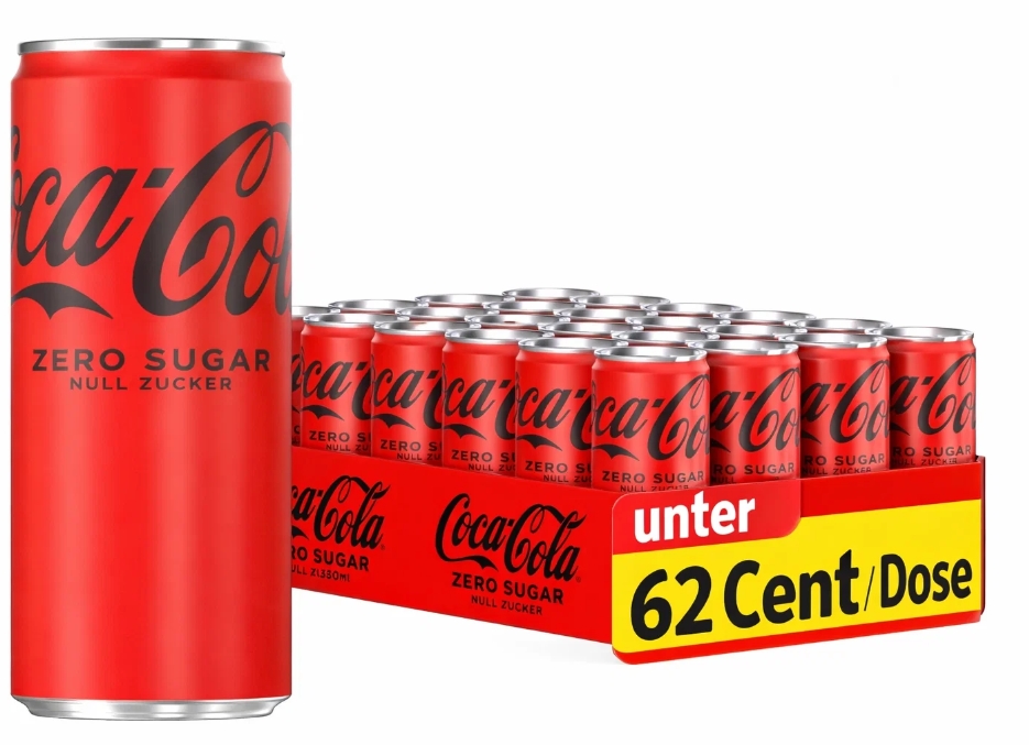 Coca Cola Zero: 24er-Pack im Sparabo zum Bestpreis von unter 62 Cent / Dose