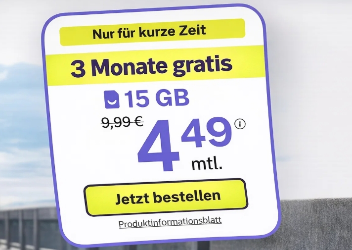 BIG Sim: 15 GByte 5G-Daten mit Allnet-Flat ab 3,93 Euro