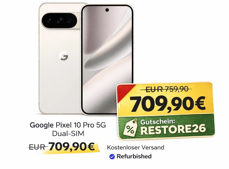 Ebay: Google Pixel 10 Pro "neuwertig" für 709,90 Euro frei Haus