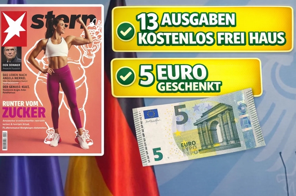 Gratis: 13 Ausgaben "Stern" frei Haus & 5 Euro Prämie