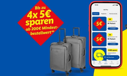 Lidl: 4 x 5 Euro Rabatt im Onlineshop