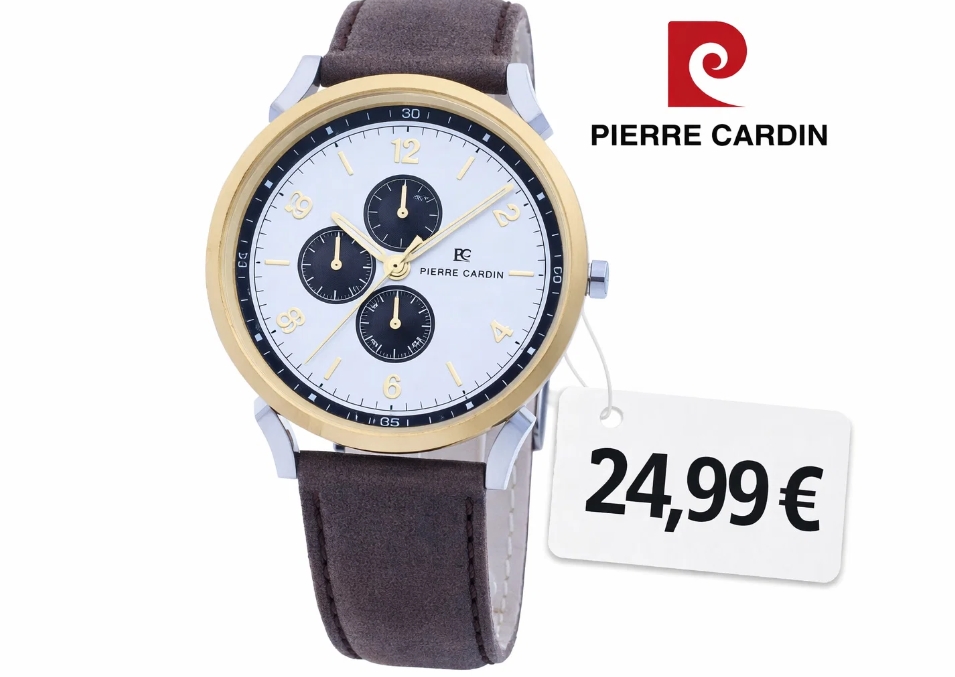 Pierre Cardin: Armband-Uhr mit Multi-Ziffernblatt für 24,99 Euro