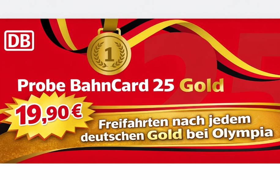 Knaller: DB-Freifahrten mit der Probe BahnCard Gold ab 19,90 Euro