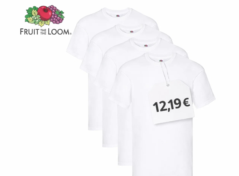 Fruit of the Loom: T-Shirts im Fünferpack für 12,19 Euro
