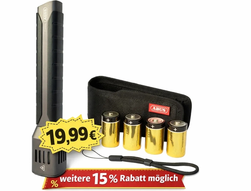 Abus: "SecLight TL-530 LED-Taschenlampe" für 16,99 Euro