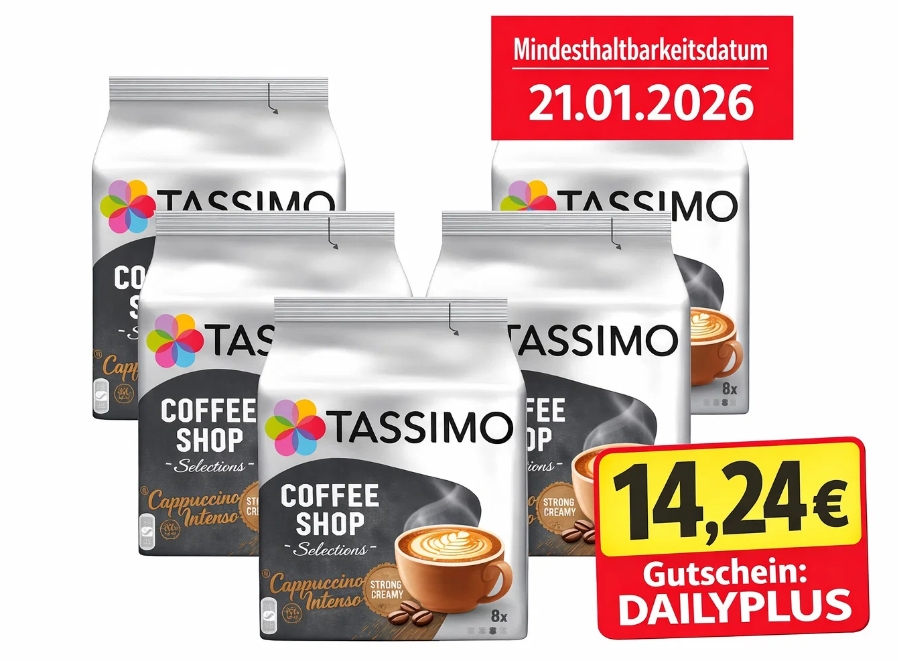 Ebay: 40er-Pack Tassimo-Kapseln für 14,24 Euro frei Haus