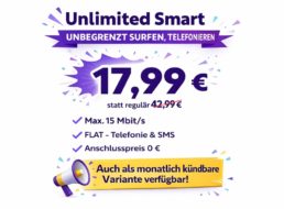 Knaller: Unlimited Daten ab 17,99 Euro