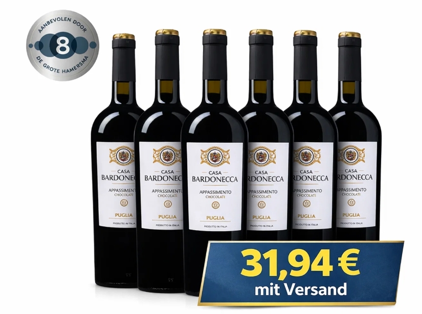 Weinbörse: 6 x "Casa Bardonecca Chocolate" für 31,94 Euro frei Haus