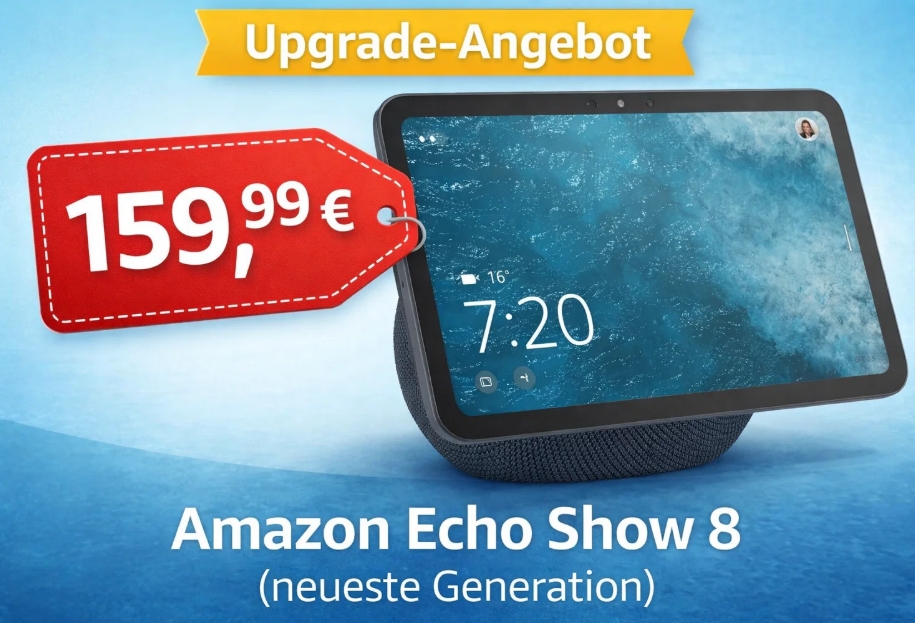 Upgrade-Angebot: Amazon Echo Show 8 (2025) jetzt für 159,99 Euro
