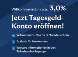 Tagesgeld: 3 Prozent bei der „Bank of Scotland“