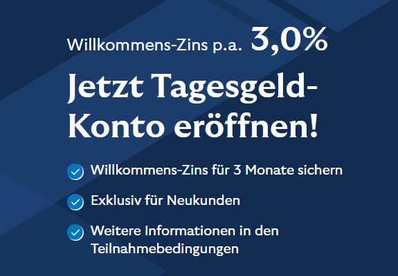 Tagesgeld: 3 Prozent bei der "Bank of Scotland"