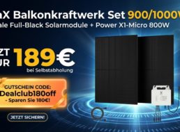 Dealclub: Balkonkraftwerk mit zwei bifaszialen Modulen ab 179 Euro