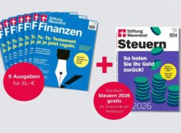 Gratis: Buch „Steuern 2026“ zum Abo „Stiftung Warentest Finanzen“