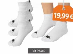 Kappa: Sportsocken im 30er-Pack für 19,99 Euro
