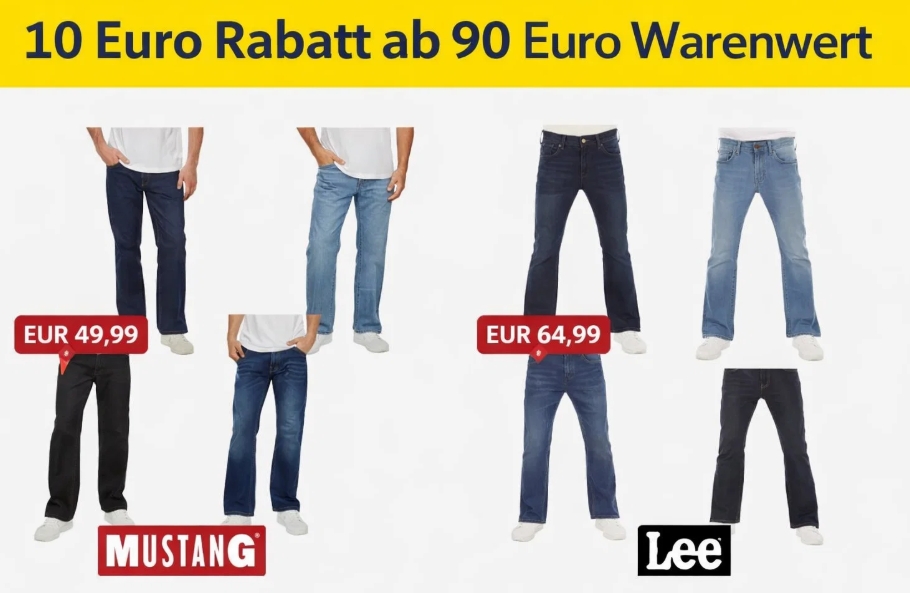 Ebay: Markenjeans mit Extra-Rabatt von 10 Euro