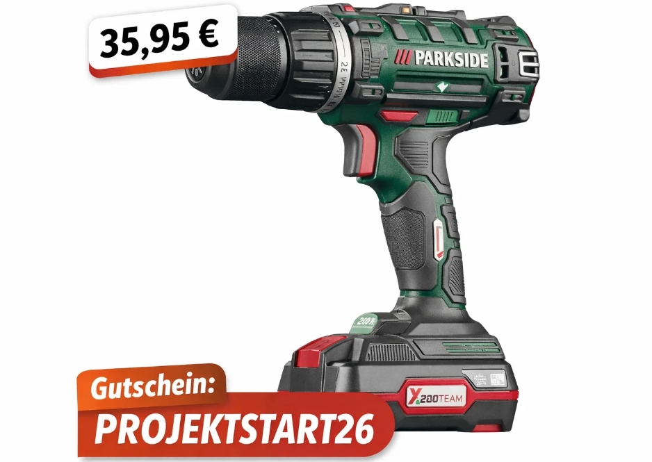 Ebay: Parkside-Akkuschrauber als B-Ware für 35,95 Euro
