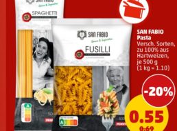 Penny: Pasta-Packung für 55 Cent bis Samstag