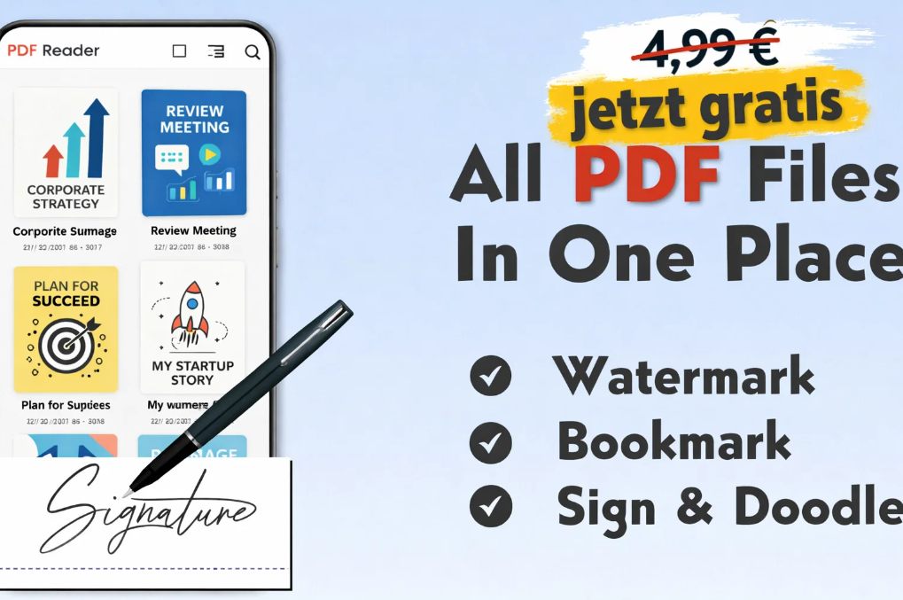 Gratis-App: "PDF Reader & Editor (PRO)" zum Nulltarif