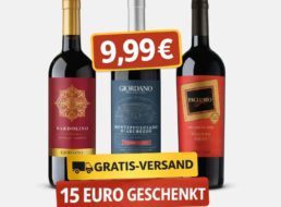 Giordano: Weinpaket für 9,99 Euro mit effektiv 5 Euro Gewinn