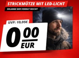 Gratis: Strickmütze mit integrierter LED zur Bestellung geschenkt