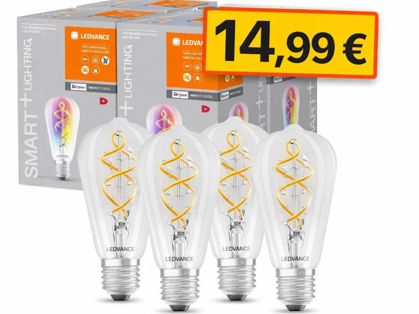 Ebay: Smarte Birne von LEDVance im Viererpack für 14,99 Euro