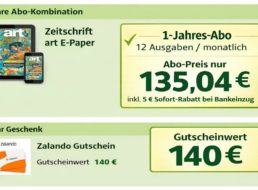 Art: ePaper für 135,04 Euro mit Gutschein über 140 Euro