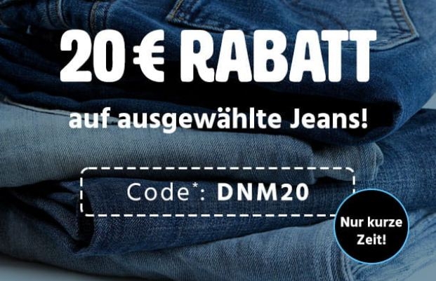 Denimfy: 20 Euro Jeans-Rabatt ab 100 Euro Warenwert