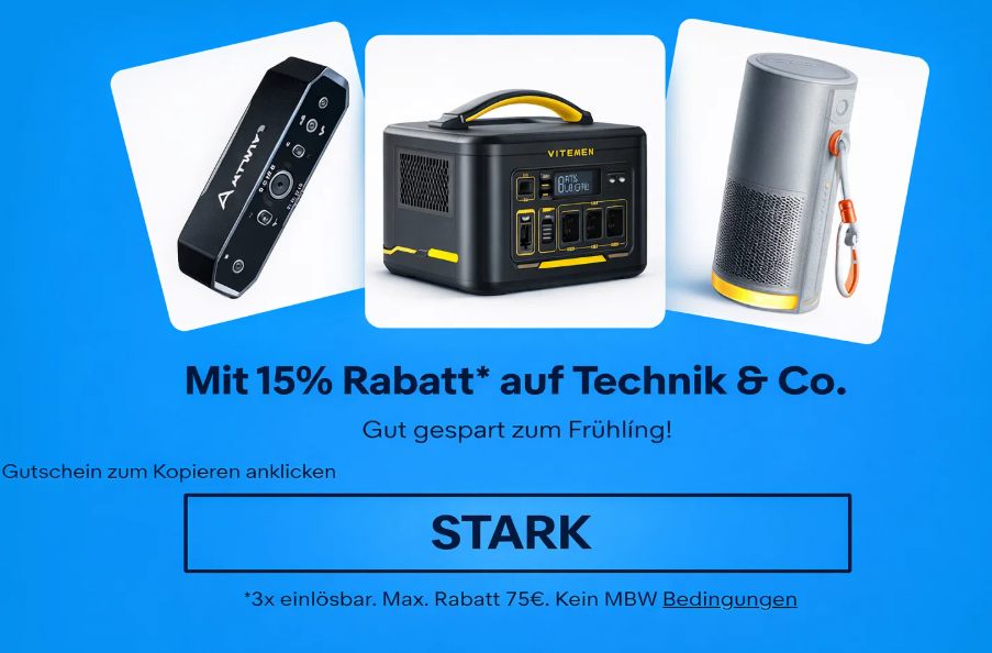 Ebay: 15 Prozent Technik-Rabatt auf 1200 Produkte