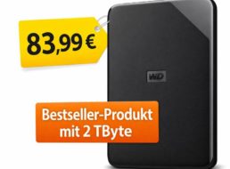 Bestseller: „WD Elements AE 2“ mit zwei TByte für 83,99 Euro