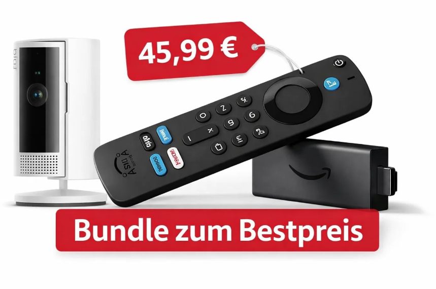 Amazon: Bundle aus Fire TV Stick und Ring Kamera für 45,99 Euro