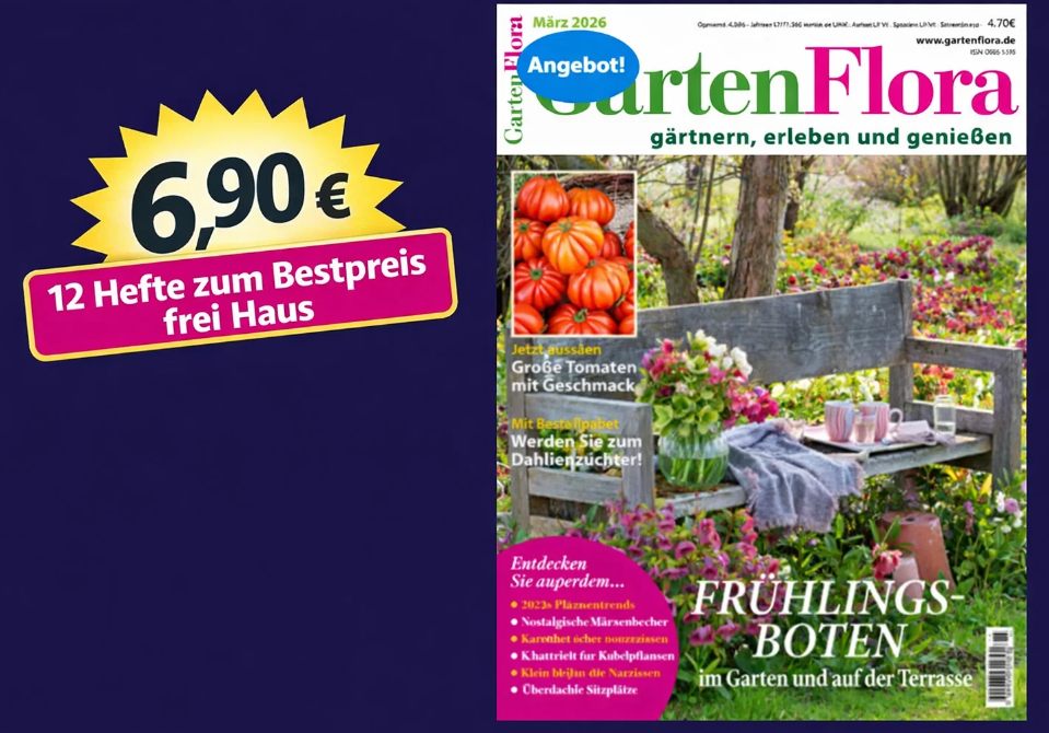 Gartenflora: 12 Hefte für zusammen 6,90 Euro frei Haus