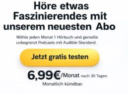 Gratis: „Audible Standard“ für einen Monat zum Nulltarif