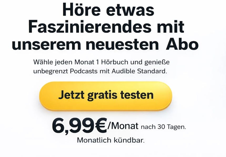 Gratis: "Audible Standard" für einen Monat zum Nulltarif