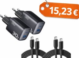 Iniu: Doppelpack Schnellladegeräte mit 30 Watt für 15,23 Euro