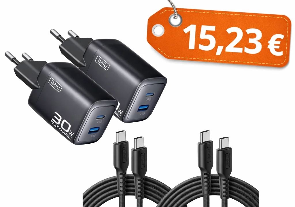 Iniu: Doppelpack Schnellladegeräte mit 30 Watt für 15,23 Euro