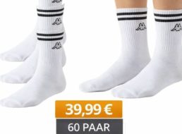Kappa: 60 Paar Socken für 39,99 Euro frei Haus