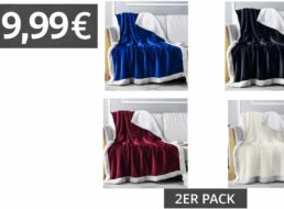 Outlet46: Doppelpack Kuscheldecken für 9,99 Euro