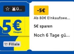 Lidl Plus: 5 Euro Rabatt beim Discounter-Einkauf