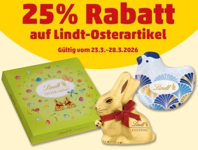 Penny: Osterartikel von Lindt mit 25 Prozent Rabatt