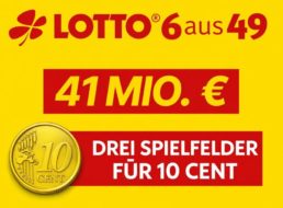 Lotto: Rekord-Jackpot von 41 Millionen Euro, Teilnahme ab zehn Cent