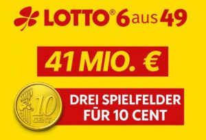Lotto: Rekord-Jackpot von 41 Millionen Euro, Teilnahme ab zehn Cent
