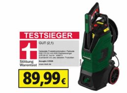 Testsieger: Hochdruckreiniger Parkside PHD 170 D2 für 89,99 Euro
