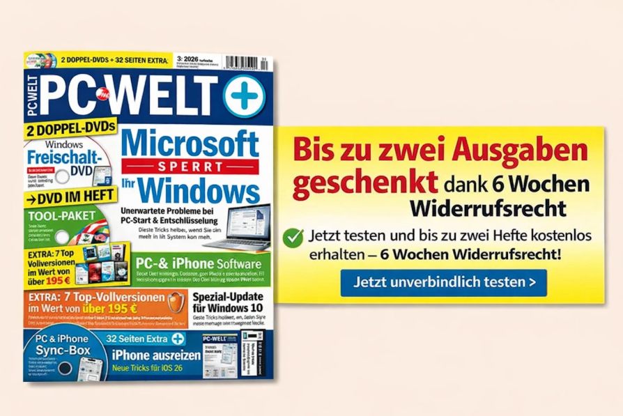 Gratis: "PC Welt +" mit 3 DVDs zum Nulltarif