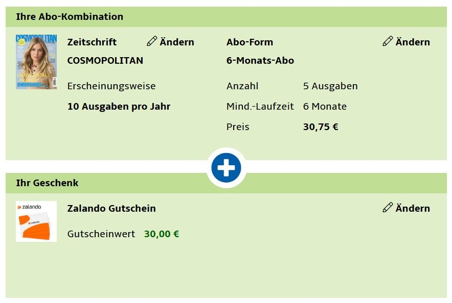 Cosmopolitan: Halbjahresabo für 30,75 Euro mit Gutschein über 30 Euro